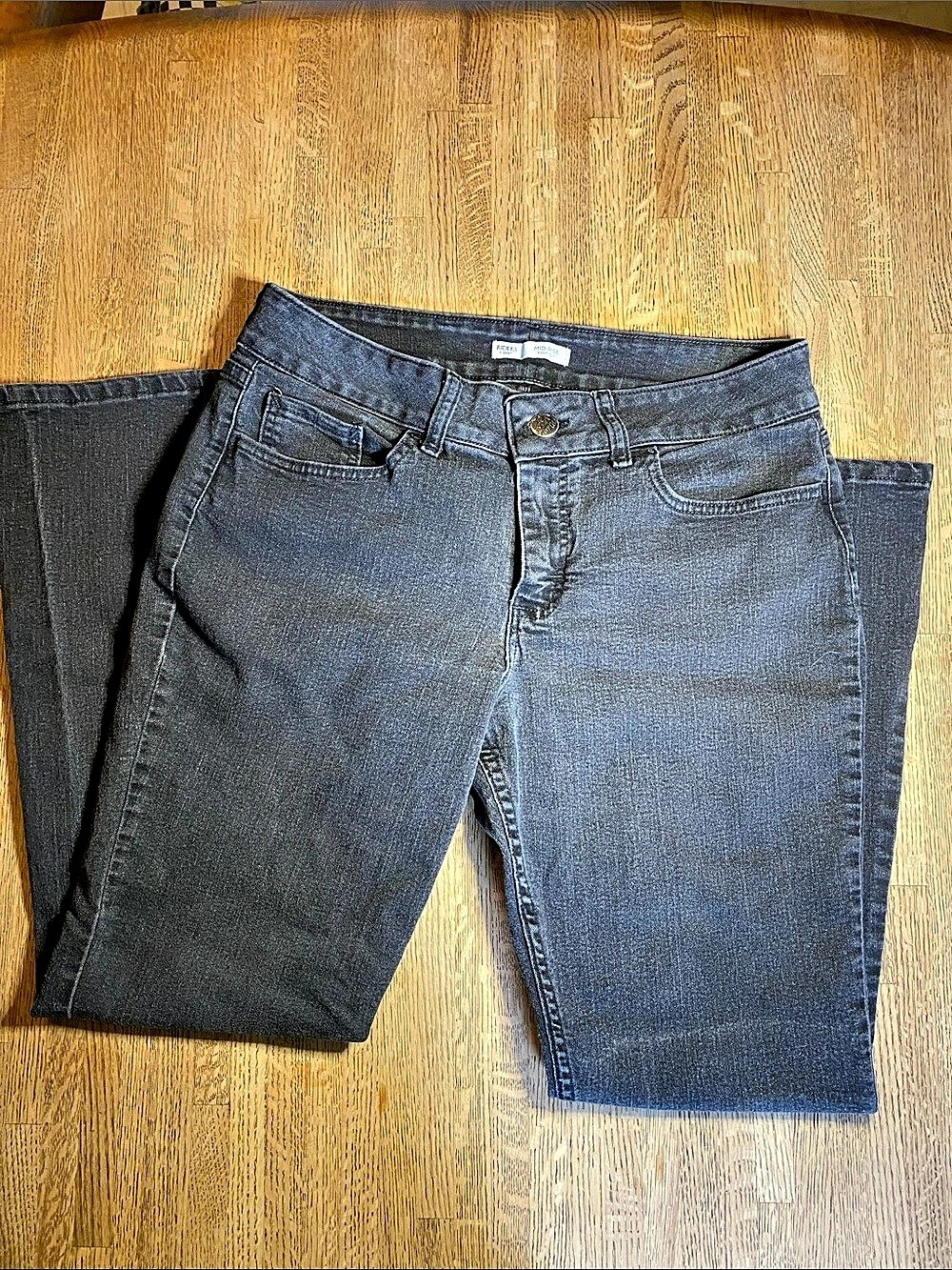 Riders by Lee Mid Rise Boot Cut Jeans Gray Jeans Waist 10P